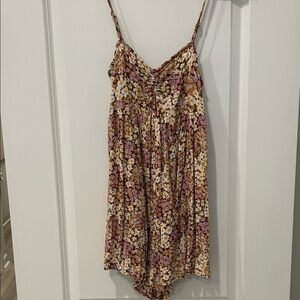 Billabong Floral Shorts Jumper - Purple and Yellow